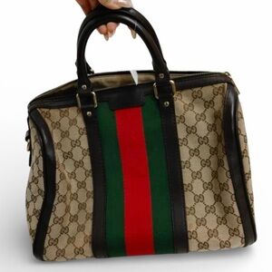 Gucci Vintage Sherry Line Boston Bag